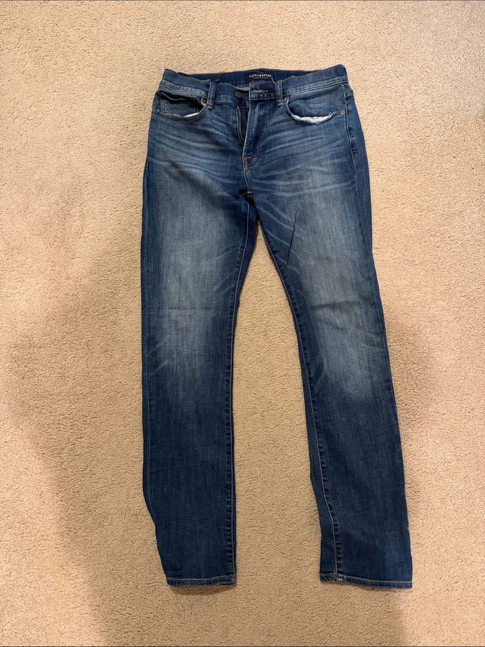 Lucky Brand Men's Medium Blue 121 Slim Straight Jeans 30 / 32